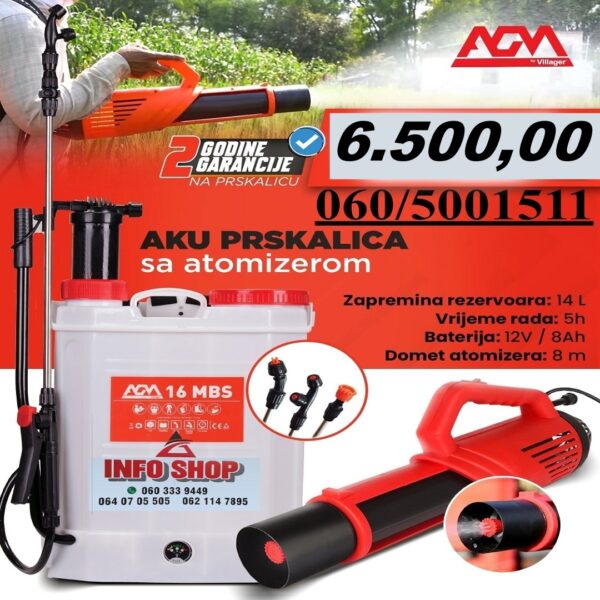AGM PRSKALICA 16 MBS I RUČNI ATOMIZER
