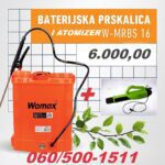Prskalica akumulatorska WOMAX i ručni atomizer