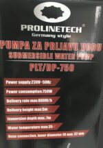 Pumpa za prljavu vodu ProLineTech (PLT/DP-750) - Slika 2